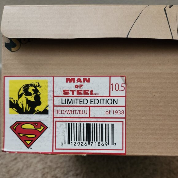 DC Comics Limited Soles Superman Clark Kent Blue White Red Sneakers Shoes 2010 - Picture 9 of 10